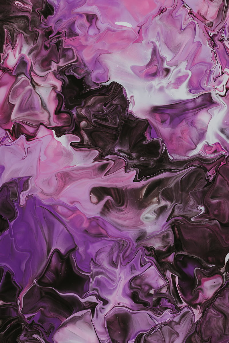 paint, stains, macro, abstraction, purple, HD phone wallpaper