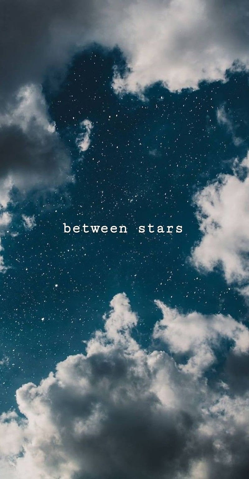 Between stars, inspiration, iphone, luvujesus, night, phone, skies, sky, space, star, HD phone wallpaper