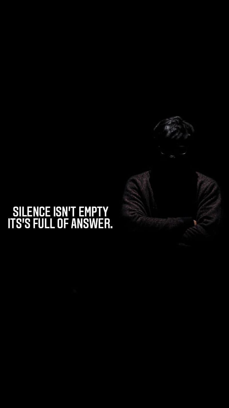 Dark theme quote, dark, meaningful, motivational, quotes, shadow, silent,  HD phone wallpaper | Peakpx