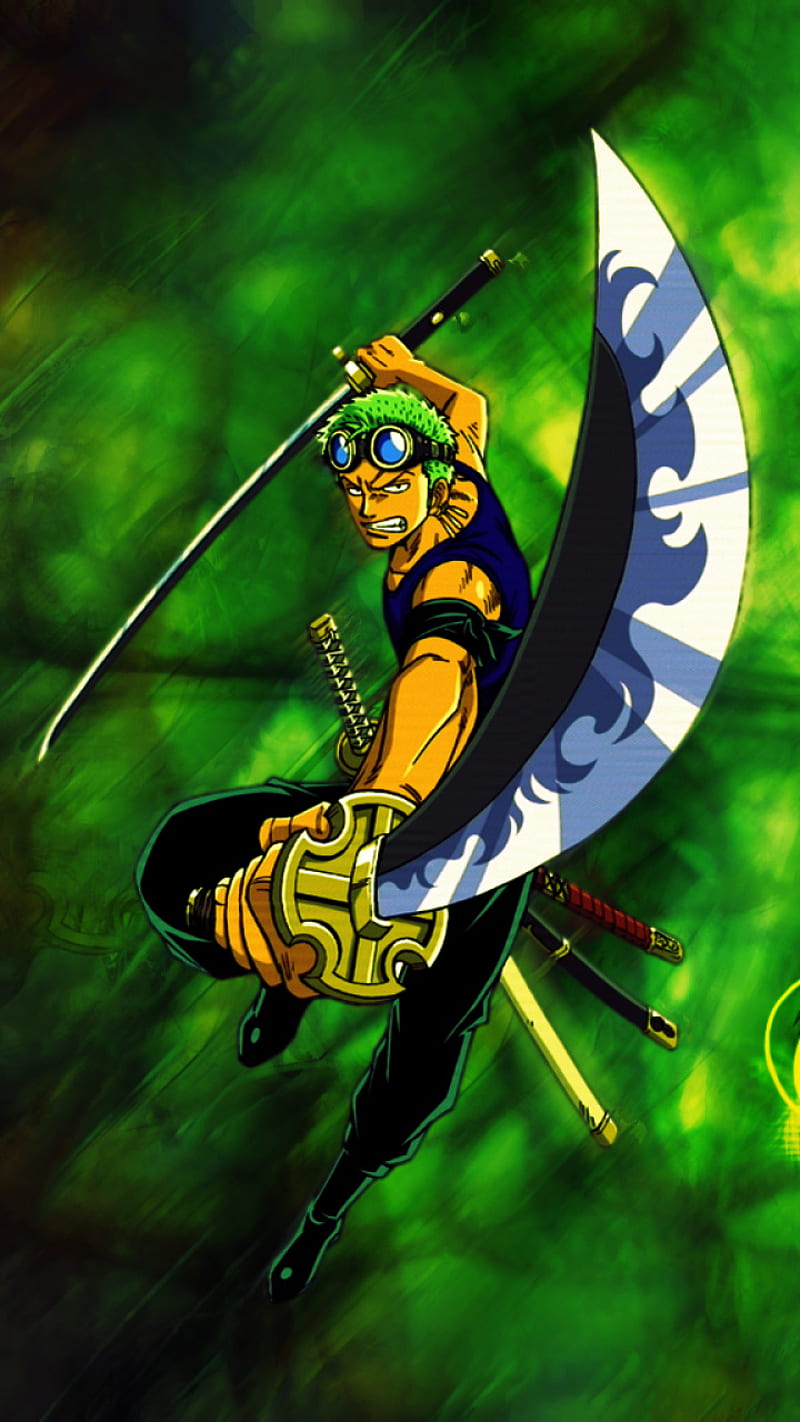 Zoro, anime, one piece, pirate hunter zoro, strawhats, swordsman, three swords style, HD phone wallpaper