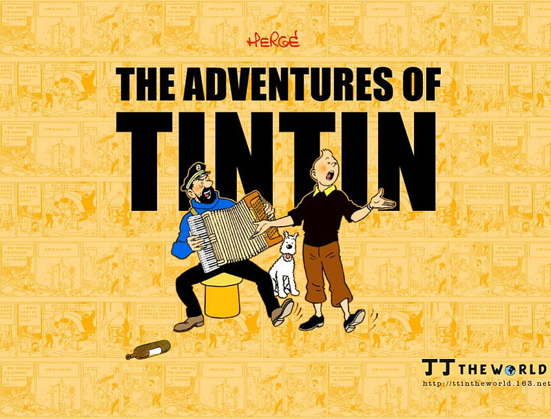 The adventures of Tintin, cartoons, tintin, herge, music, yellow, cartoon,  snowy, HD wallpaper | Peakpx