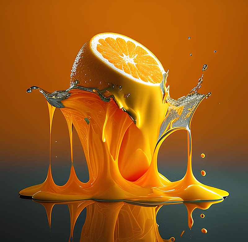 Orange juice, Melting, Orange, Juice, Splashing, HD wallpaper