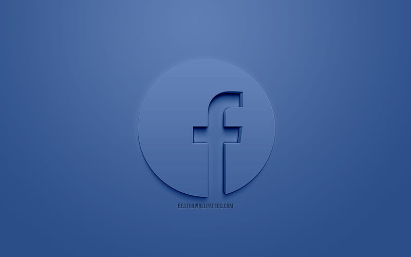 Facebook, 3d logo, blue background, social network, emblem, 3d creative  art, HD wallpaper | Peakpx