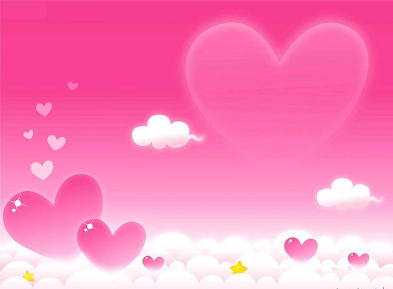 Pinky Love, sky, pink, love, HD wallpaper