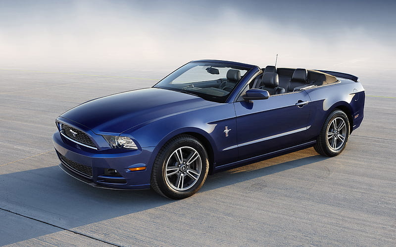 2014 Ford Mustang, 5th Gen, Convertible, Coupe, V8, car, HD wallpaper