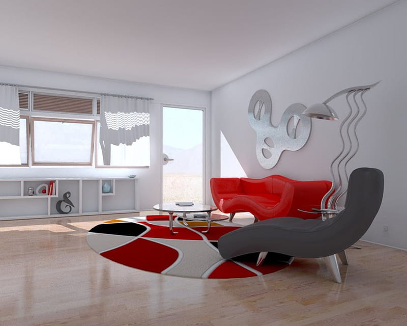 Modern Interior Design, modern, home, desenho, interior design, room, abstract, other, HD wallpaper