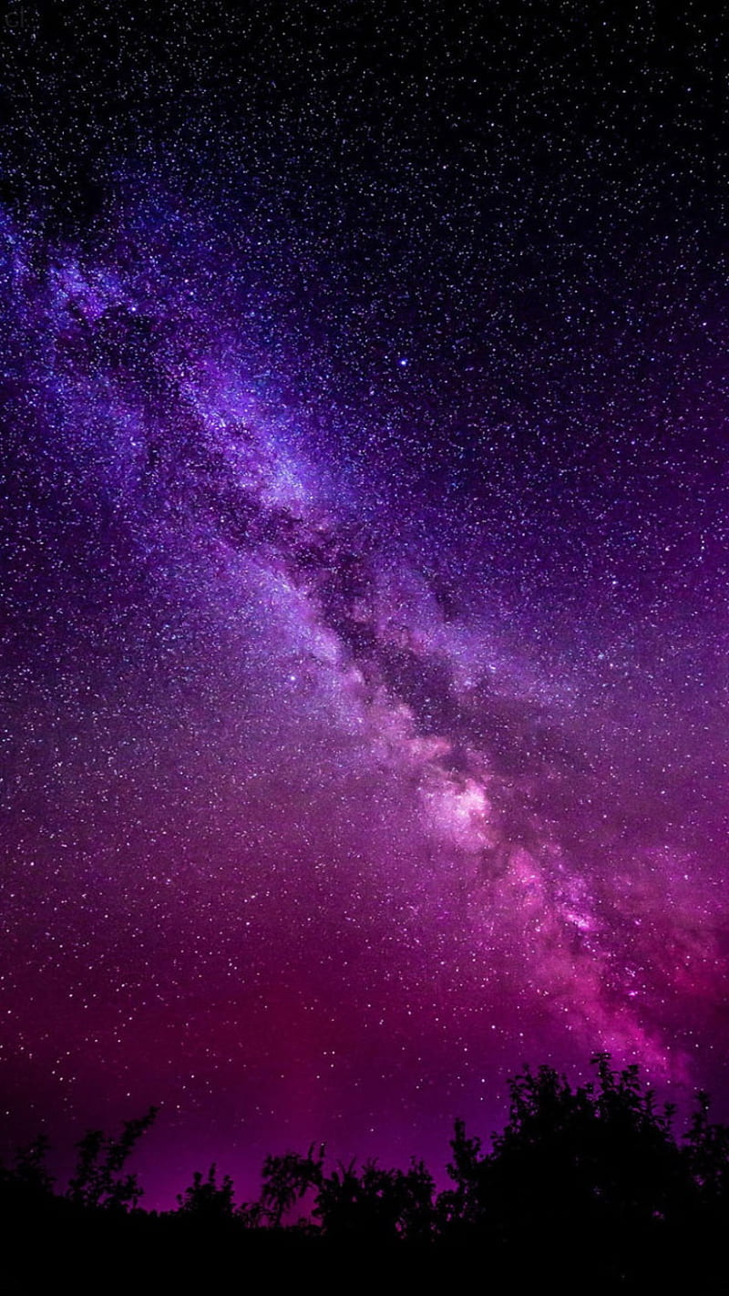 Galaxy, sky, night, nebula, landscape, nebulous, space, HD phone wallpaper