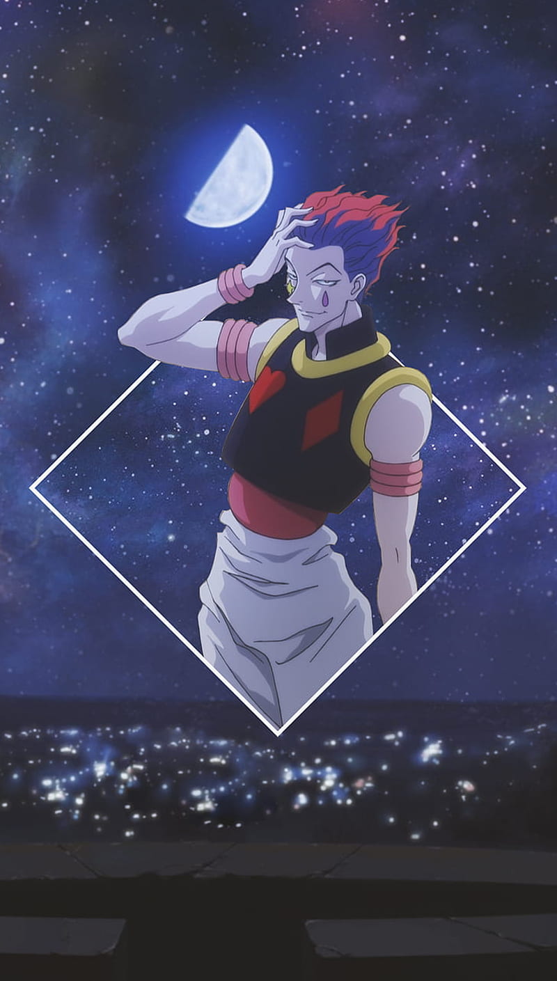 Hunter x Hunter, anime, silhouette, stars, planet