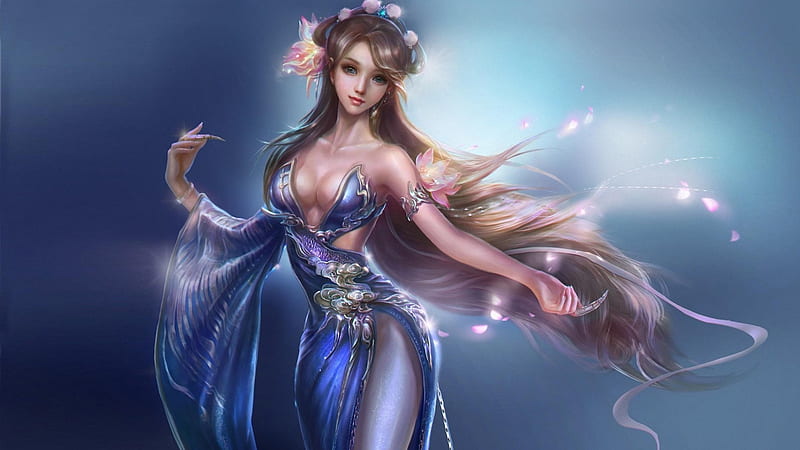 1080p Free Download Princess Art Lotus Luminos Soft Fantasy Girl Rongrong Wang Pink 8427