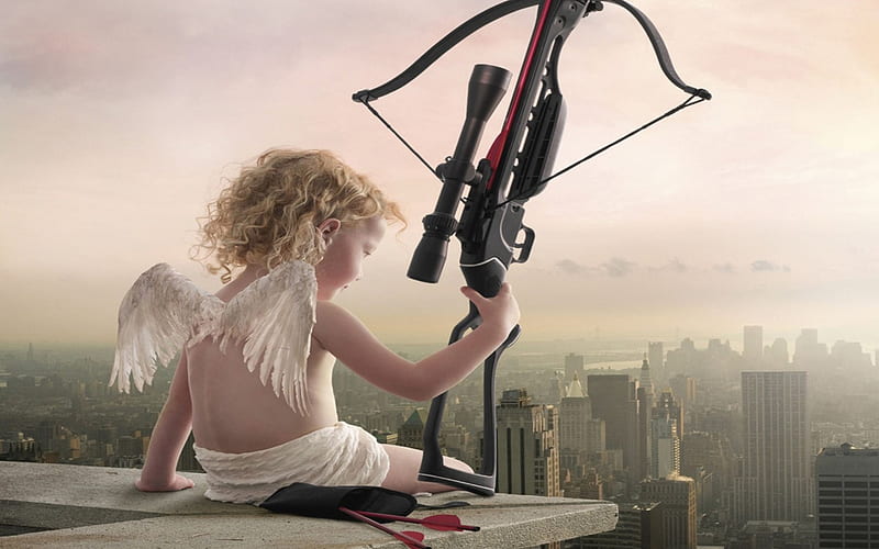 Hunting time for Cupid, fantasy, hunting, time, 11, 05, 2011, HD wallpaper