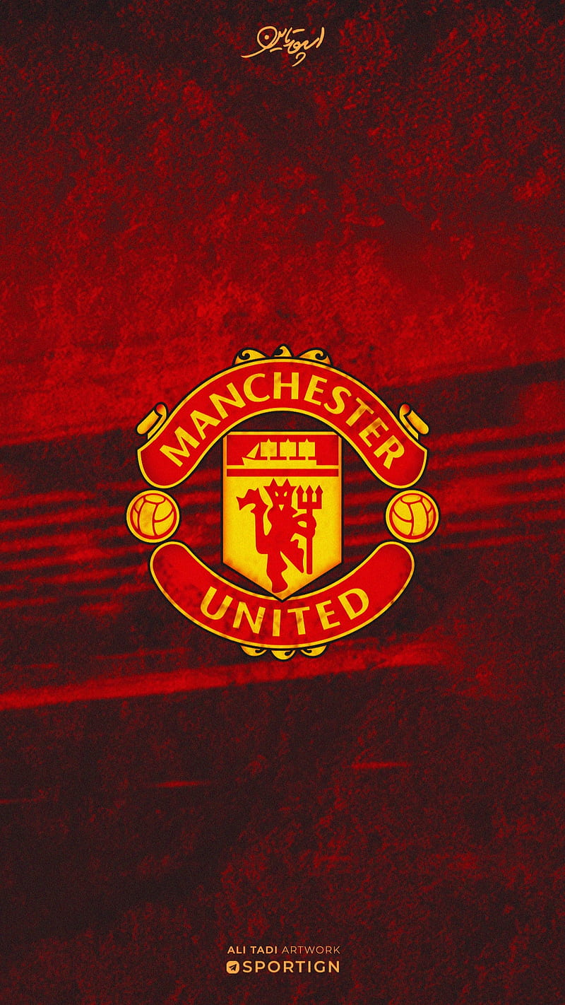 Manchester United FC, football, logo, manchester united, soccer, HD phone wallpaper