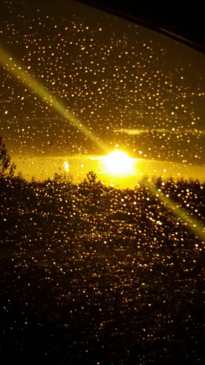 Sunset rainy day, rainy, day, HD phone wallpaper