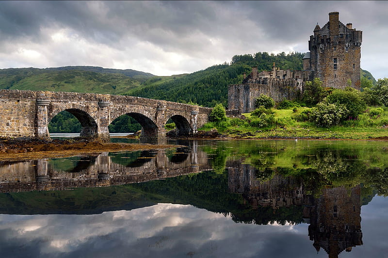 Eilean Donan Castle, Scotland, architecture, scotland, bridge, castle, HD wallpaper