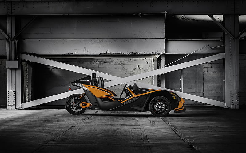 Polaris Slingshot, 2017, Open-air Roadster, 3 Wheel Motorcycle, modern technologies, HD wallpaper