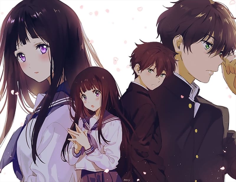 Anime, Eru Chitanda, Hōtarō Oreki, Hyouka, HD wallpaper