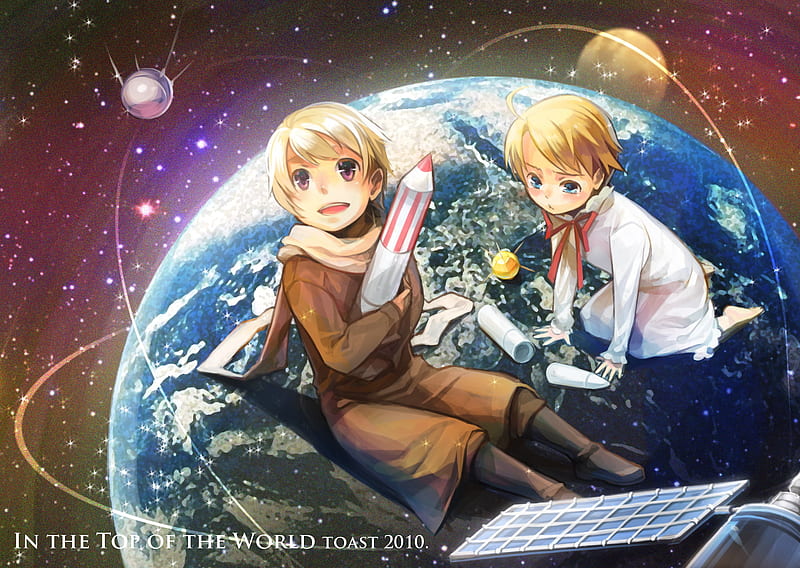 Anime, study, space, axis power hetalia, earth, kids, HD wallpaper | Peakpx