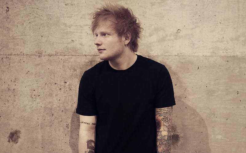 Ed Sheeran, hoot, British singer, tattoos, young stars, HD wallpaper