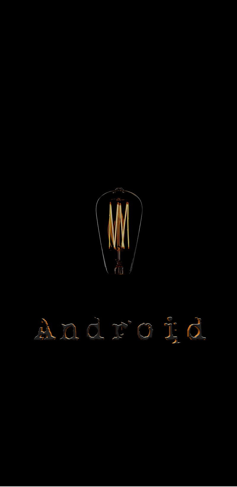 Edison bulb android , edison bulb, black, orange, samsung, note 8, led, new, HD phone wallpaper