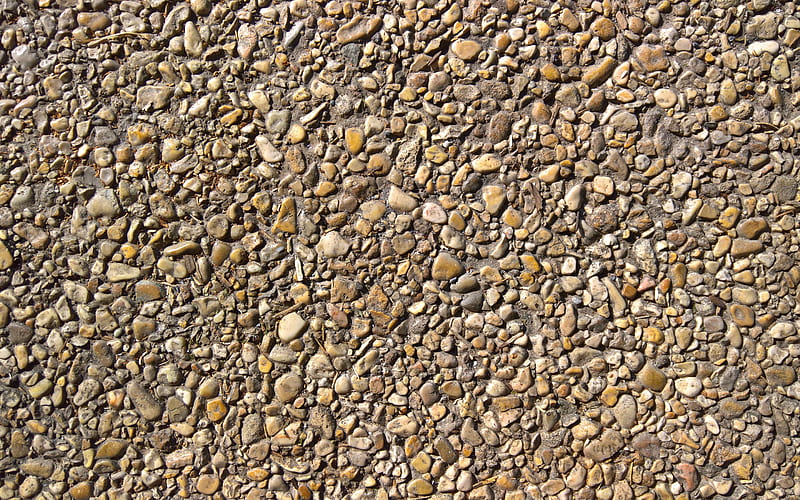 stone road texture, stone background, small stones, stone texture, ground texture, ground with stone, HD wallpaper
