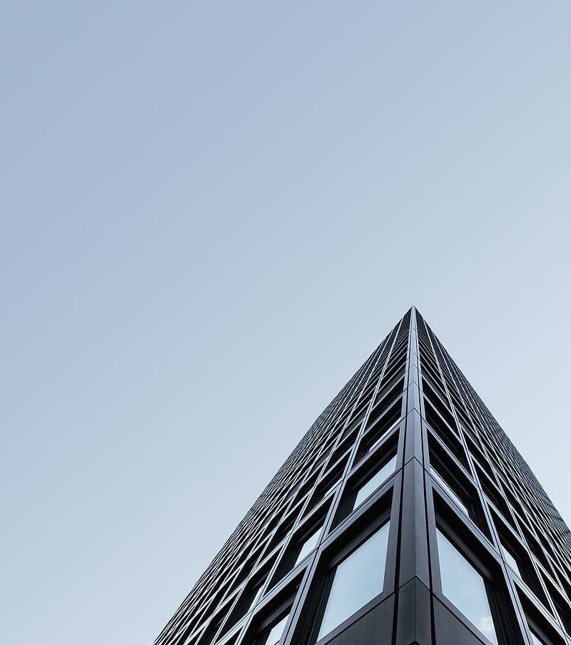building, angle, bottom view, sky, HD phone wallpaper