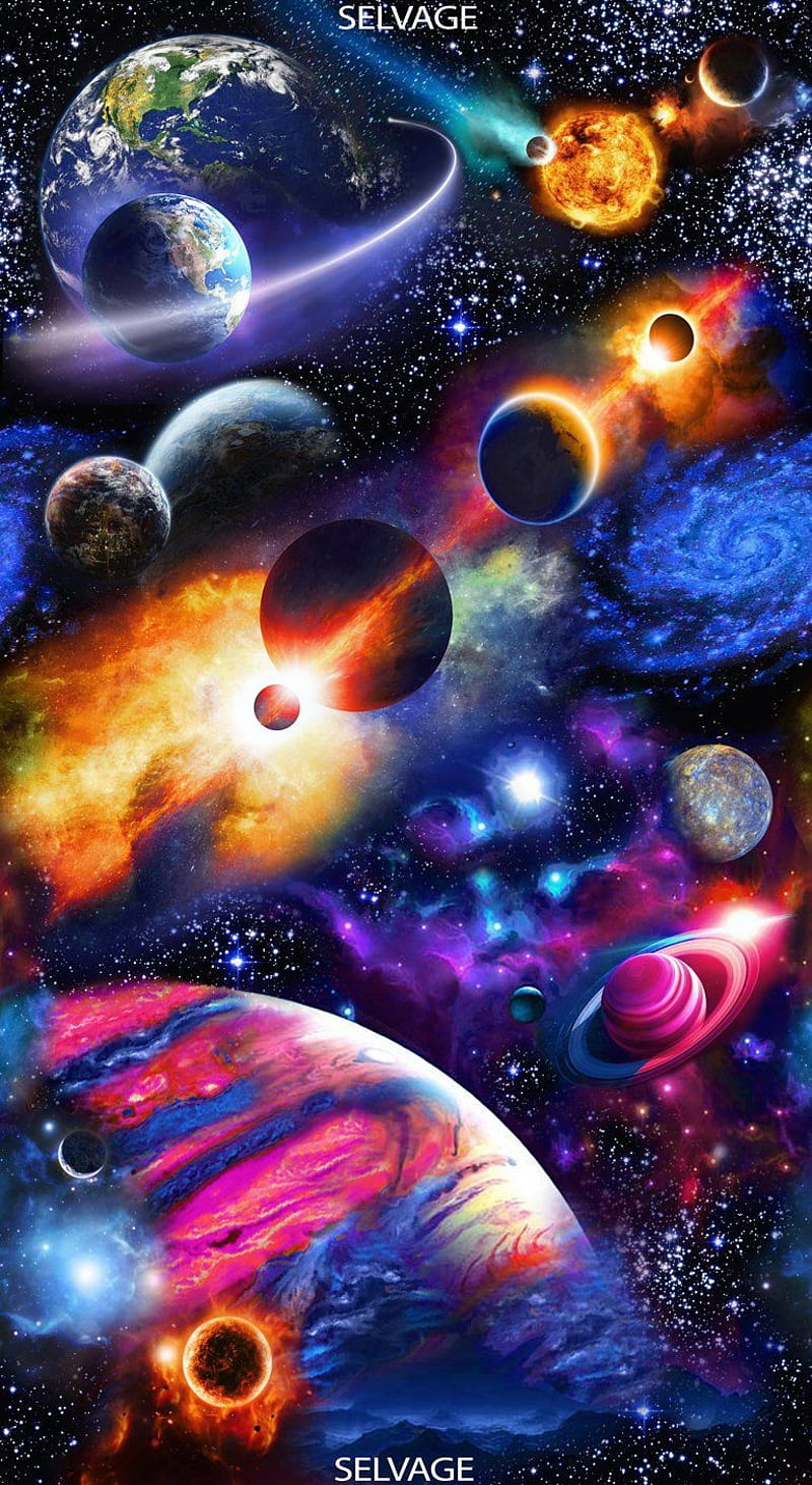 Solar System, colorful, planets, space, HD phone wallpaper