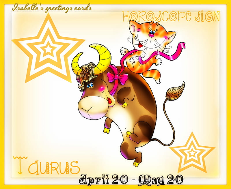 Taurus, Funny, Horoscope sign, animals, HD wallpaper