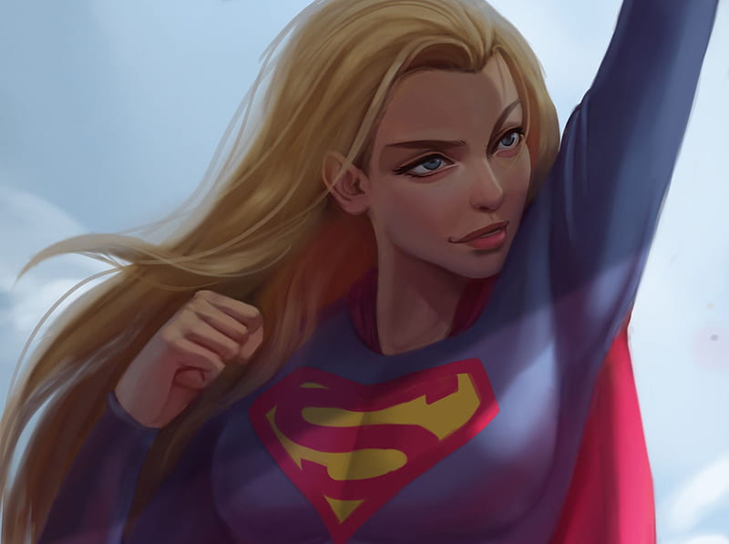 Cute Supergirl Artwork, supergirl, artwork, cute, superheroes, HD wallpaper