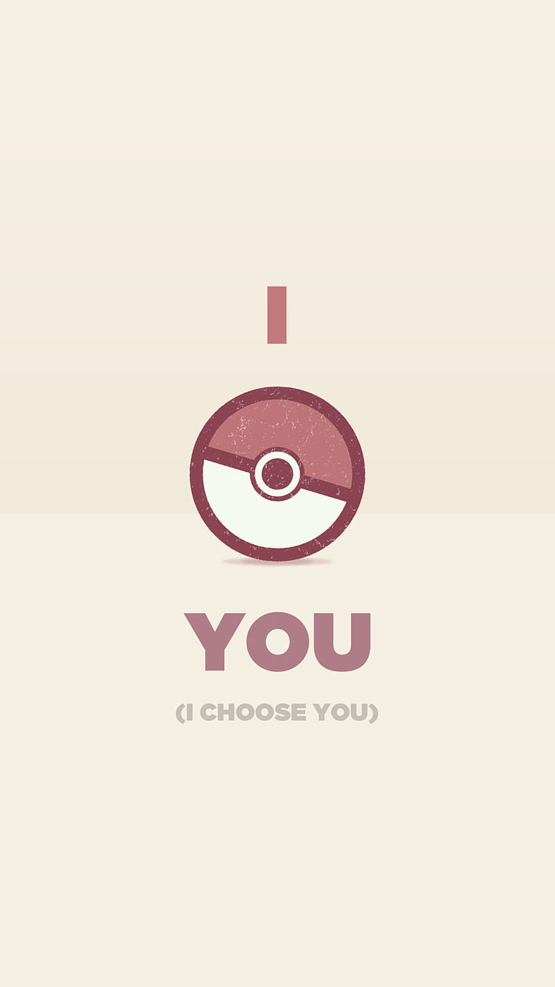 i choose you, ball, love, pokemon, HD phone wallpaper
