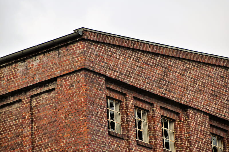 brown brick house, HD wallpaper