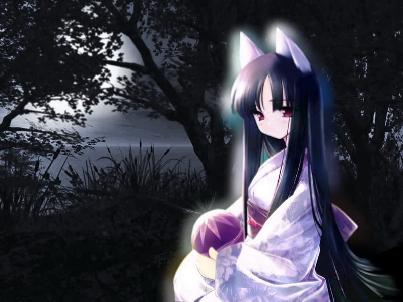 Bunny Girl, bunny, moon, girl, anime, HD wallpaper