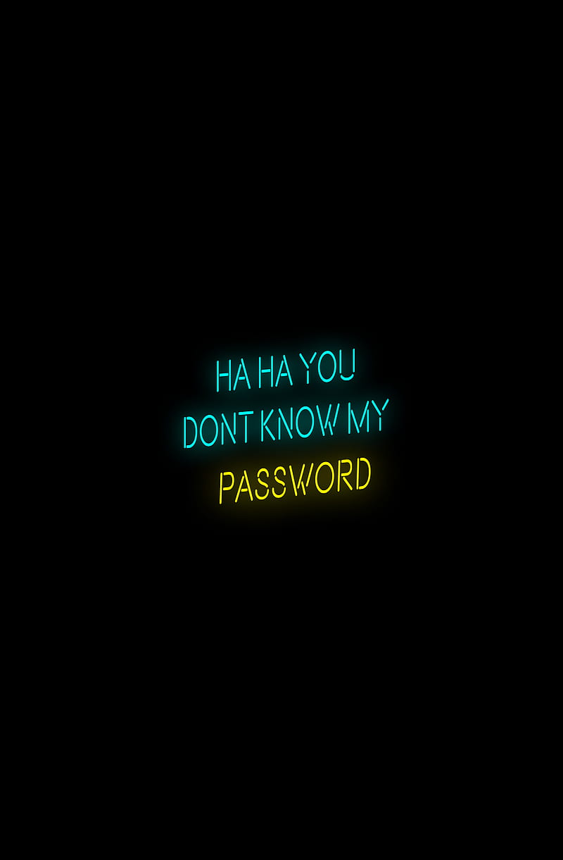 Password, amoled, background, black, funny, jokes, neon, neons, oled, HD  phone wallpaper | Peakpx