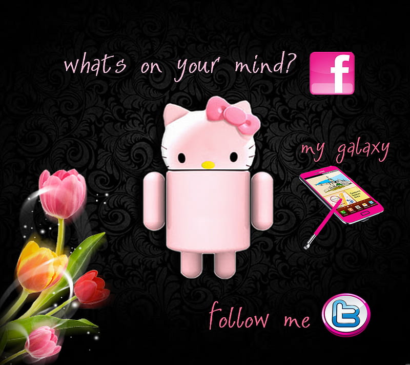 Android Kitty, andorid, cute, facebook, hello kitty, samsung galaxy,  twitter, HD wallpaper | Peakpx