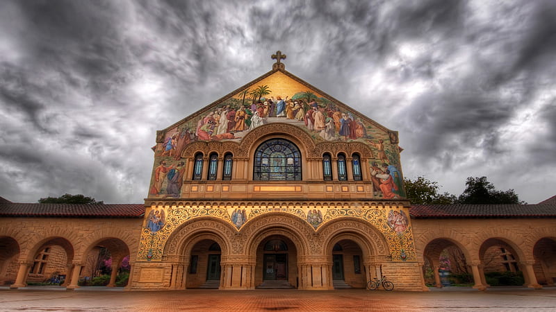 Stanford Church at Stanford University, University, Religious, Stanford, Church, Building, HD wallpaper