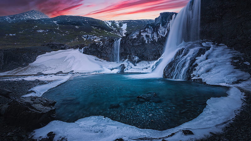 Iceland Skogafoss Waterfall, HD wallpaper