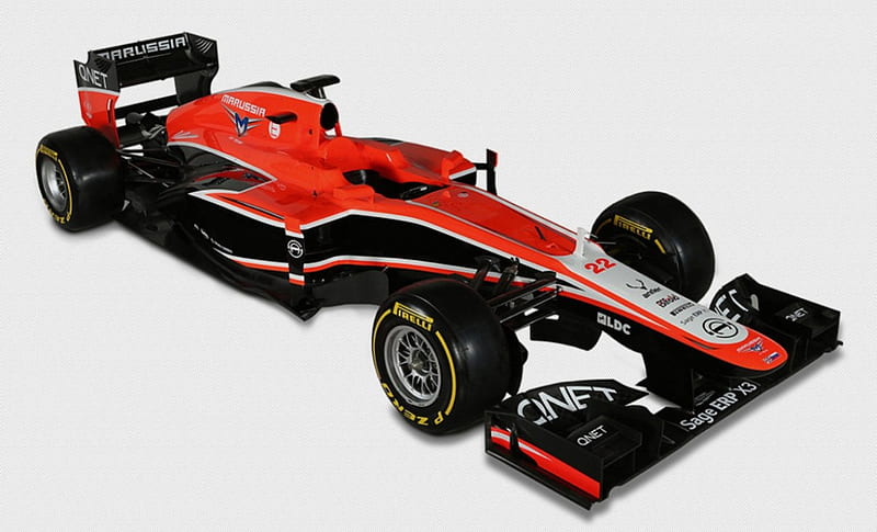 Marussia-MR02, Black, Red, RaceCar, Wing, HD wallpaper