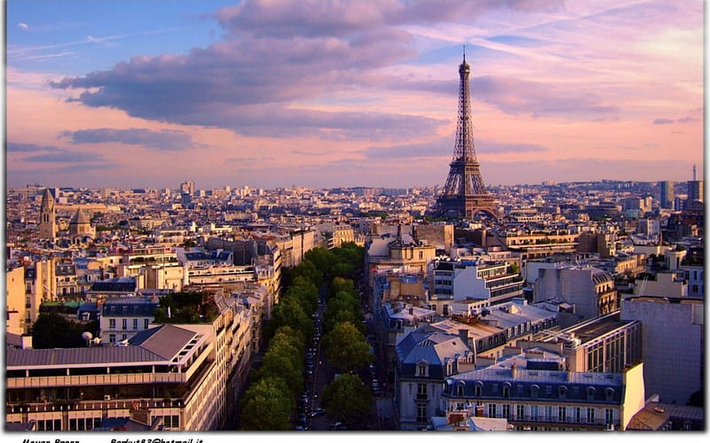 Panoramic View of Paris, architecture, cityscapes, paris, panoramic view, sky, HD wallpaper