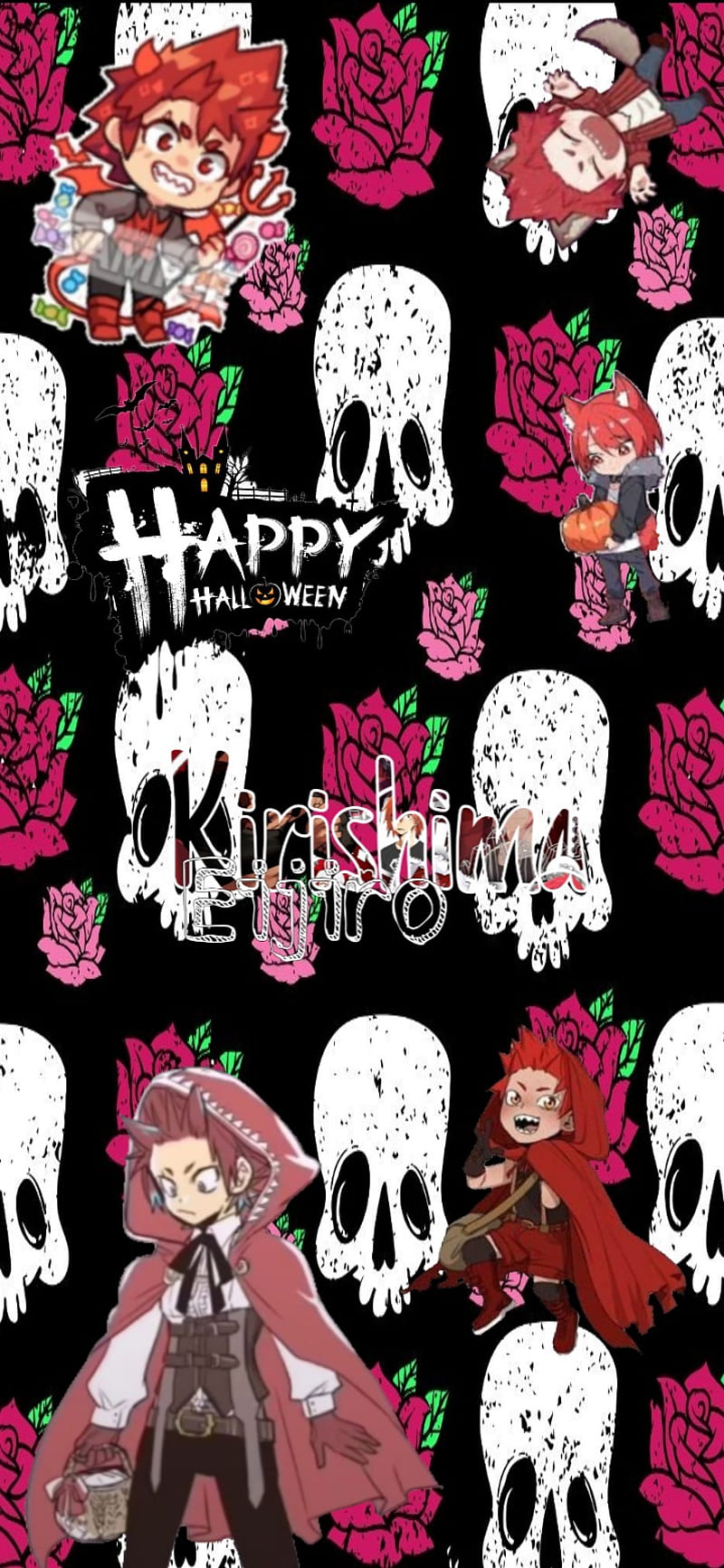 Kirishima eijiro, halloween, my hero academia, HD phone wallpaper