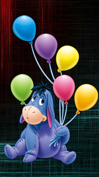 Eeyore, blue, cute, happy, pooh, sad, winnie the pooh, wood, HD phone ...