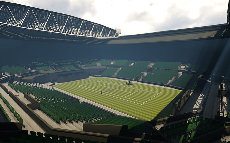 grass court, tennis, Wimbledon Championship, Great Britain, tennis stadium, All England Lawn Tennis Club, HD wallpaper