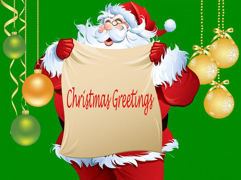 ~Santa Claus ~, Claus, Cristmas, Santa, greetings, HD wallpaper | Peakpx