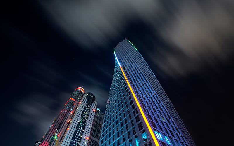 Dubai, modern buildings, skyscrapers, UAE, United Arab Emirates, HD wallpaper