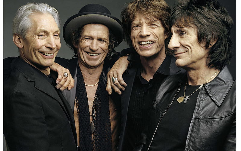The Rolling Stones, Keith Richards, Mick Jagger, Charlie Watts, Ronnie Wood, HD wallpaper