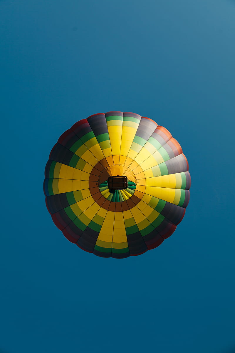air balloon, colorful, sky, flight, height, HD phone wallpaper