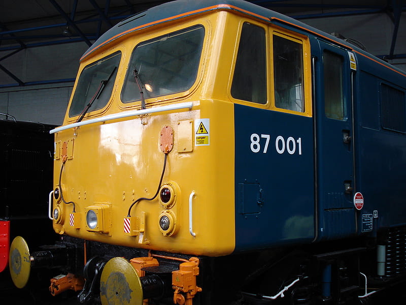 class 87 electric locomotive, nrm, british rail, locomotive, electric train, HD wallpaper