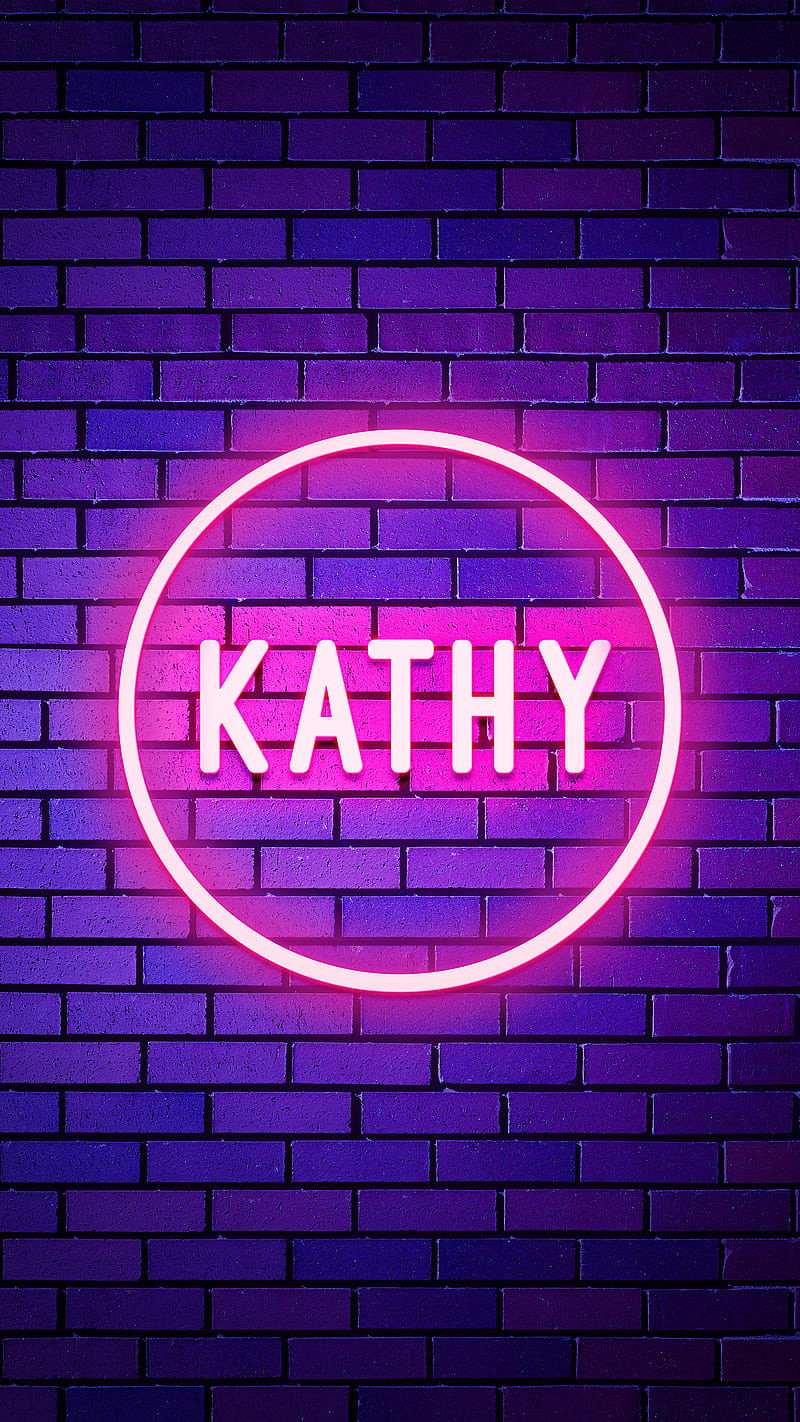 Kathy, nombre, luz de neón, nombre de neón, diseño de nombre, neón kathy,  nombre de la persona, Fondo de pantalla de teléfono HD | Peakpx