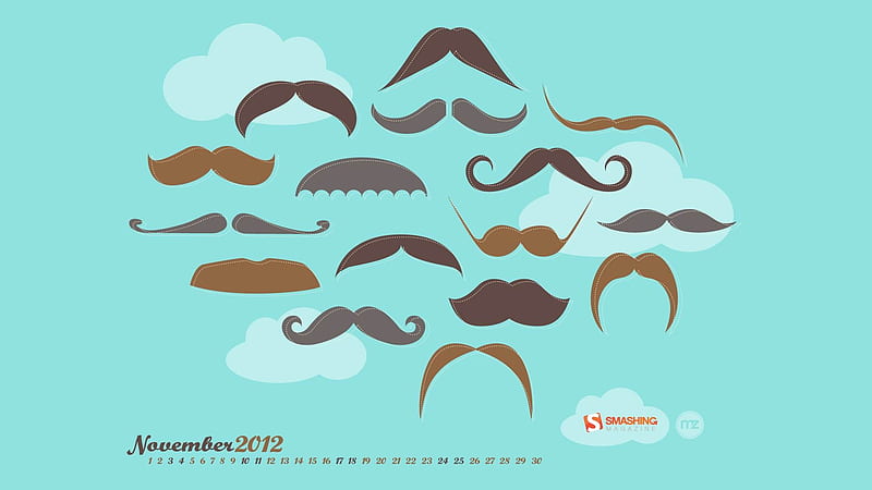 Mustache Movember-November 2012 calendar, HD wallpaper
