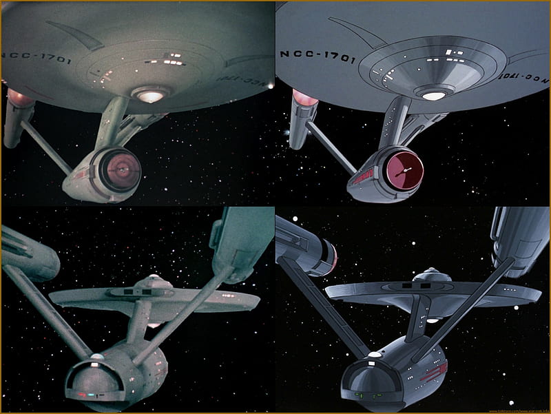 Live Action and Animated Verions of The Starship Enterprise, Star Trek, Enterprise, TOS, Animated Star Trek, TAS, Original Star Trek, HD wallpaper