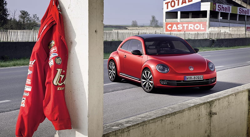2012 Volkswagen Beetle Red , car, HD wallpaper