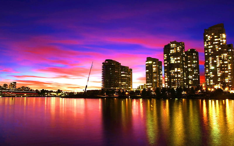 vancouver sunset canada-City Travel, HD wallpaper