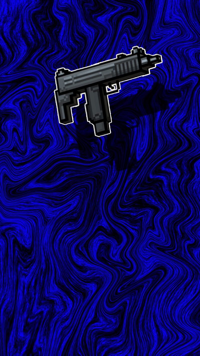 U*i, blue, gun, HD phone wallpaper | Peakpx